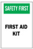 BRADY SPC ABSORBENTS 41208 10" X7" ALUMINUM "FIRSTAID KIT" SIGN