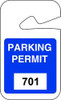 BRADY SPC ABSORBENTS 96268 PARKING PERMITS REARVIEW WHT/BLUE PK 100