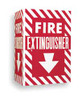 BRADY SPC ABSORBENTS 96908 FIRE EXTINGUISHER SIGN 12X18 WHT/R