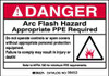 BRADY SPC ABSORBENTS 99453 ARC FLASH PROTECTION LABEL PK5