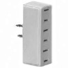 COOPER WIRING 1747W-BOX WHT 3OUTLET 2WIRE TAP/ADAPTER