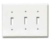 COOPER WIRING 2141W-BOX 3G STD WHITE TOGGLE PLATE