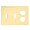 COOPER WIRING 2158V-BOX 3G 2TOGGLE/DUPLEX RECPT PLATE