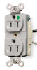 HUBBELL HBL8200SGGYA RECEPTACLE DUPLEX 15A 5-15R 125V GRAY