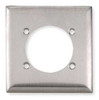 HUBBELL SS701 PLATE WALL 2 GANG SILVER