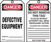 ACCUFORM SIGNS TAR138 DANGER TAG BY THE ROLL 6-1/4 X 3 PK 250