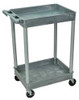 LUXOR STC11-G SHELF UTILITY CART: PLASTIC, GRAY