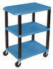 LUXOR WT34BUS TUFFY UTILITY CART,THREE SHELVES