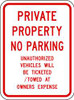 LYLE PPR-060-18HA PARKING SIGN 24 X 18IN R/WHT TEXT