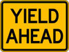 LYLE W3-2P-24HA TRAFFIC SIGN 18 X 24IN BK/YEL TEXT W3-2P