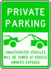 LYLE RP-124-18HA PARKING SIGN 24 X 18IN GRN/WHT