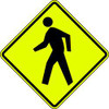 LYLE W11-2-24FA D9719 TRAFFIC SIGN 24 X 24IN BK/YEL SYM 
