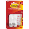 3M 17001 ADHESIVE HOOKS,MEDIUM,3 LB.,2/PK,WHITE