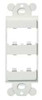 PANDUIT CORPORATION CFG4WH GFCI MODULE FRAME MINI COM 4 PORT WHITE