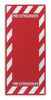 BRADY SPC ABSORBENTS FEBACK FIRE EXTINGUISHER SIGN,29X13",R/WHT