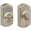 SCHLAGE BE365V CAM 619 ELECTRONIC DEADBOLT STN NICKEL