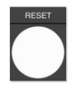 SCHNEIDER ELECTRIC ZBY2322 LEGEND PLATE RESET WHITE/BLACK