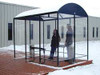 NO BUTTS BIN CO. NBS0416BW SMOKING SHELTER - 3-SIDED