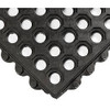 WEARWELL 572-3VGJ2 MODULAR DRAINAGE MAT BLACK 3 X 3 FT.