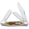 CASE POCKET KNIVES 00128 3BLD AMBER BONE STOCKMAN KNIFE
