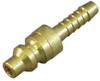 HANSEN 07A COUPLER PLUG HOSE BARB 1/4 BRASS
