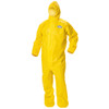 KIMBERLY CLARK 09813 HOODED COVERALL,ELASTIC,YELLOW,L,PK12