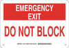 BRADY SPC ABSORBENTS 127147 SIGN,EMERGENCY EXIT,7"X10",PLASTIC