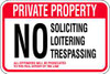 ZING ENTERPRISES, LLC 2501 ZING ECO PARKING SIGN PRIVATE PROPERTY N