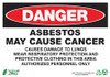 ZING ENTERPRISES, LLC 2672 ZING ECO GHS SIGN DANGER ASBESTOS MAY CA