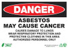 ZING ENTERPRISES, LLC 2672A ZING ECO GHS SIGN DANGER ASBESTOS MAY CA