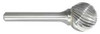 MONSTER 310-001096 CARBIDE BUR BALL SHAPE 1 IN 1/4 SHANK