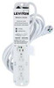 LEVITON 5304M-1S5 OUTLET STRIP,15 A,15 FT CORD L,4 OUTLETS