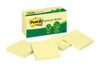 3M OFFICE SUPPLIES (OFSD) 654-RP RECYCLED STICKY NOTES 3X3 IN. YW PK 12