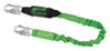 HONEYWELL 913SS-Z7/6FTGN 6' STRETCHABLE WEB LANYARD W/2 LOCKING S