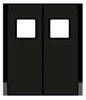 CHASE 9696RD25BLA H1856 SWINGING DOOR 8 X 8FT BLACK POLYET