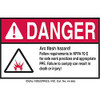 BRADY SPC ABSORBENTS 98464 ARC FLASH PROTECTION LABEL 4INHX6INW PK5