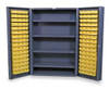 DURHAM MFG CO DC48-128-4S-95 4 SHELF 128 BIN STORAGE CABINET