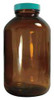 QORPAK GLC-02081 AMBER WIDE MOUTH PACKER BOTTLES WITH GRE