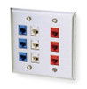 HUBBELL SSF206 WALL PLATE 6 PORT