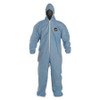DUPONT TM127SBULG002500 HOODED COVERALLS,BLUE,L,ELASTIC,PK25