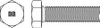 BIG BOLT CORP TAPSSL12133 HEX CAP SCREW 18-8 SS 1/2-13X3 PK5