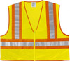 MCR SAFETY WCCL2LX2 POLY, MESH SAFETY VEST, 4 1/2" ORANGE/SI