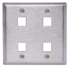 HUBBELL SSF204 PLATE 4 PORTS GRAY WALL
