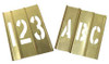 GRAINGER GLOBAL SOURCING 20Y521 STENCIL KIT 46 PIECE 6 IN BRASS