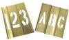 GRAINGER GLOBAL SOURCING 20Y520 STENCIL KIT 46 PIECE 3 IN BRASS