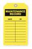 GRAINGER GLOBAL SOURCING 2RMU5 INSPECTION TAG 7 X 4 IN BK/YEL MET PK10
