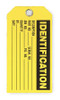 GRAINGER GLOBAL SOURCING 2RMV1 PROD STAT TAG 3 X 5-3/4 IN BK/YEL PK100