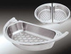 SPRING USA 372-36/12D PAN INSERT 2 QT 1/2 RND W/DRAIN HOLES SS