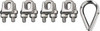 RONSTAN ID003404-19 WIRE ROPE CLIP AND THIMBLE KIT 3/4 IN