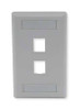 HUBBELL IFP12GY FACEPLATE 2 PORT